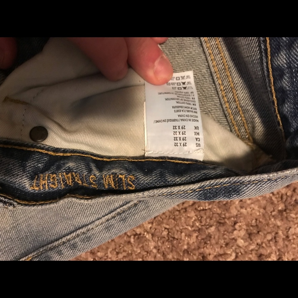 AE light slim straight jeans